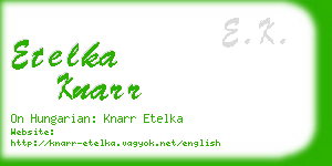 etelka knarr business card
